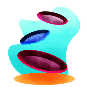 Spinning plates vector