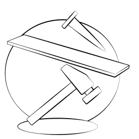 Carpentry tools black and white clipart