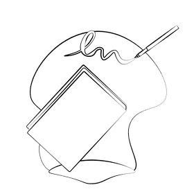 Writing black and white clipart
