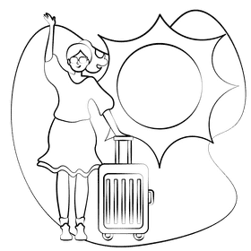Guest black and white clipart