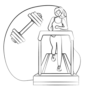 Gym black and white clipart