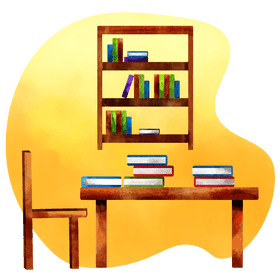 Reading room vector