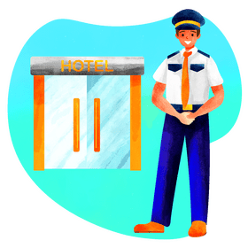 Security guard vector
