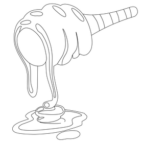 Honey black and white clipart