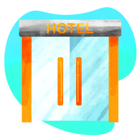 Hotel entrance vector