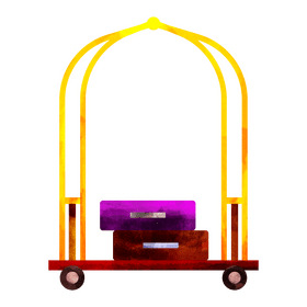 Luggage cart clipart