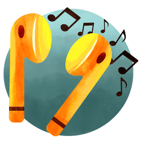 Bluetooth earphones vector