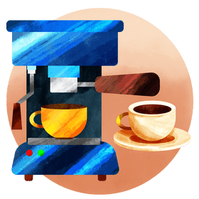 Coffee machine vector