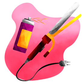 Hair curler vector