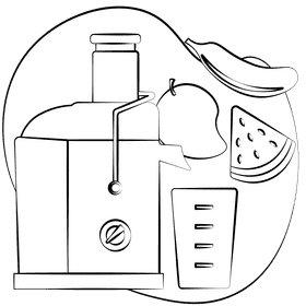 Juicer black and white clipart