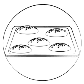 Cookies black and white clipart