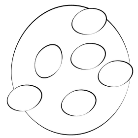 Eggs black and white clipart