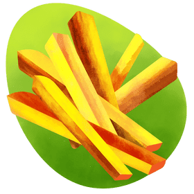 French fries vector