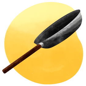 Frying pan vector