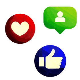 Social media notifications clipart