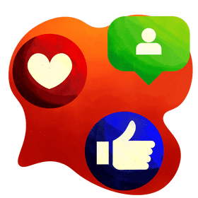Social media notifications vector
