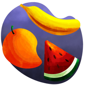 Summer fruits vector