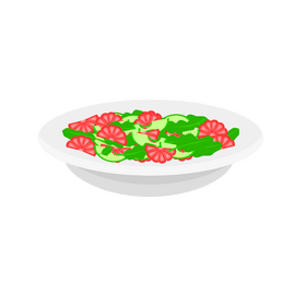 Healthy meal avocado grapefruit salad clipart