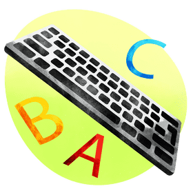 Keyboard vector