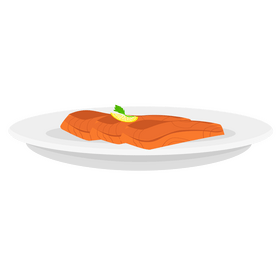 Baked salmon clipart