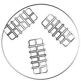 Curlers black and white clipart