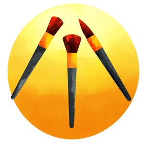 Makeup brushes vector