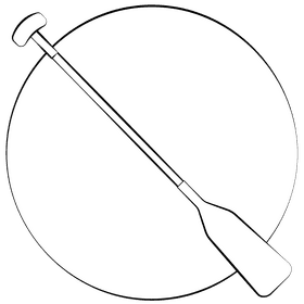 Paddle black and white clipart