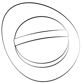 Powder puff black and white clipart