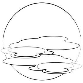 Puddle black and white clipart
