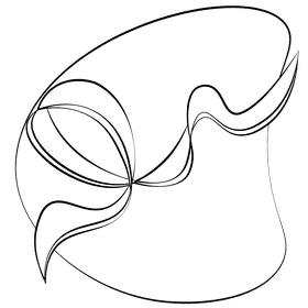 Ribbon black and white clipart