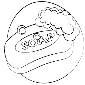 Soap black and white clipart