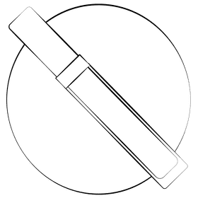 Tube of lip gloss black and white clipart