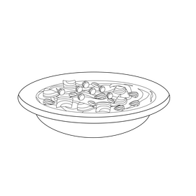 Oatmeal black and white clipart