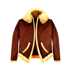 Aviator jacket clipart