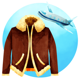 Aviator jacket vector