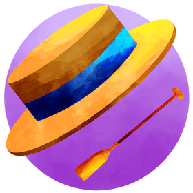 Boater hat vector