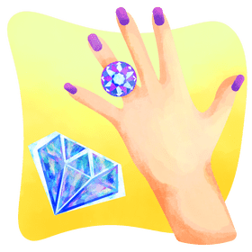 Diamond ring vector