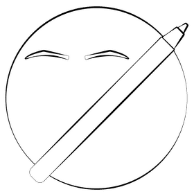 Eyebrow pencil black and white clipart