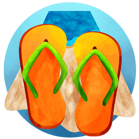 Flip flops vector