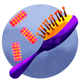 Hair brush vector