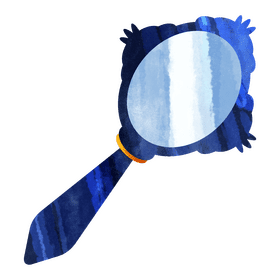 Hand held mirror clipart