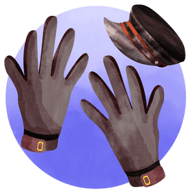 Leather gloves vector