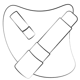 Lip balm black and white clipart