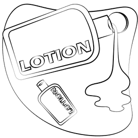 Lotion black and white clipart