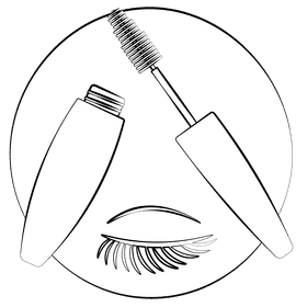 Mascara black and white clipart
