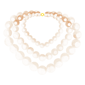 Pearl necklace clipart