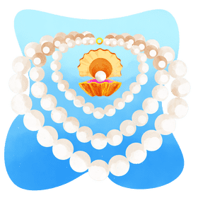 Pearl necklace vector