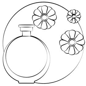 Perfume black and white clipart