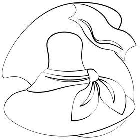 Short scarf black and white clipart