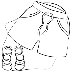 Shorts black and white clipart